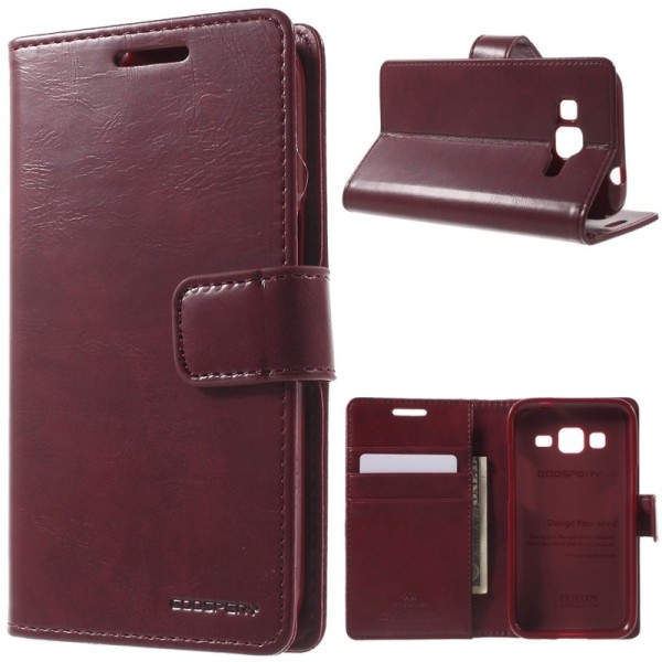 „Mercury“ Blue Moon atverčiamas dėklas - bordo (Galaxy Core Prime)