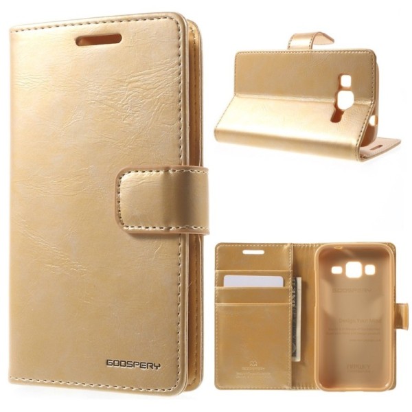 „Mercury“ Blue Moon atvērams maciņš - zelta (Galaxy Core)