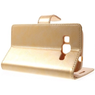 Mercury Blue Moon Samsung Galaxy Core Prime (G360) atvērams zelta ādas maciņš / Vacins.lv