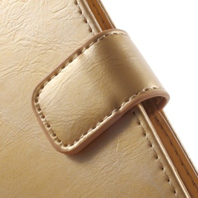 Mercury Blue Moon Samsung Galaxy Core Prime (G360) atvērams zelta ādas maciņš / Vacins.lv