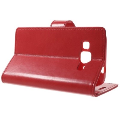 Mercury Blue Moon Samsung Galaxy Core Prime (G360) atvērams sarkans ādas maciņš / Vacins.lv