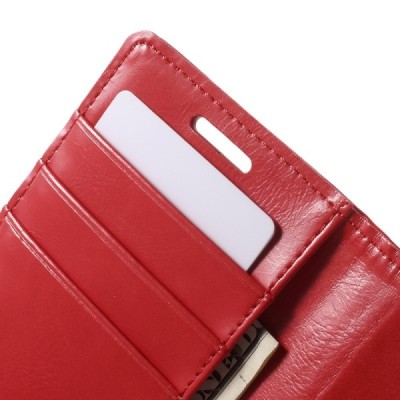 Mercury Blue Moon Samsung Galaxy Core Prime (G360) atvērams sarkans ādas maciņš / Vacins.lv