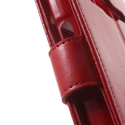 Mercury Blue Moon Samsung Galaxy Core Prime (G360) atvērams sarkans ādas maciņš / Vacins.lv