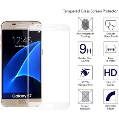 Samsung Galaxy S7 (G930) „Amorus“ 9H Tempered Glass sustiprintos apsaugos skaidrus, permatomas pilnai dengiantis apsauginis ekra