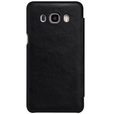 Greznais „Nillkin“ Qin sērijas ādas atvērams melns Samsung Galaxy J5 2016 (J510) maciņš / Vacins.lv