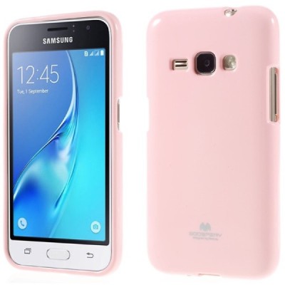 Samsung Galaxy J1 2016 (J120) Mercury šviesiai rožinis kieto silikono TPU dėklas - nugarėlė / Priedai.lt