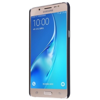 Samsung Galaxy J5 2016 (J510) Nillkin Frosted Shield melns plastmasas apvalks + ekrāna aizsargplēve / Vacins.lv