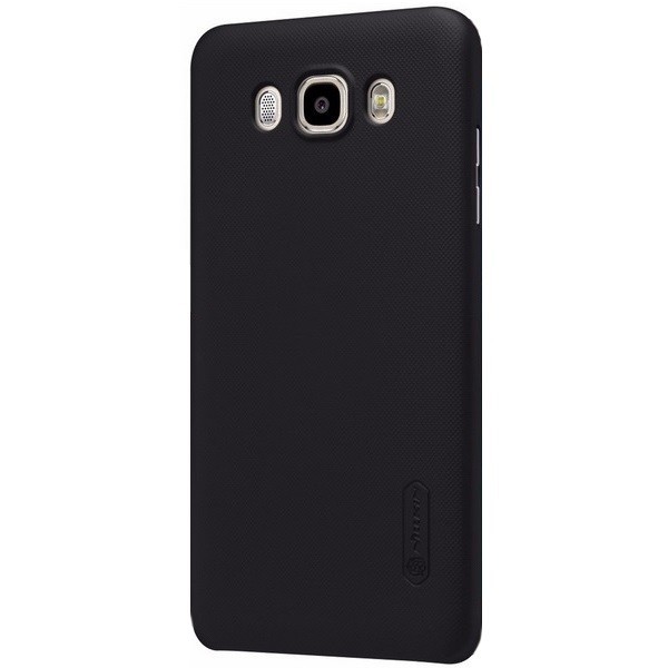 „Nillkin“ Frosted Shield apvalks - melns + ekrāna aizsargplēve (Galaxy J7 2016)