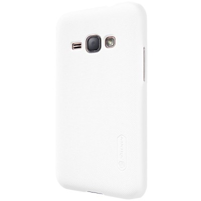 Samsung Galaxy J1 2016 (J120) Nillkin Frosted Shield balts plastmasas apvalks + ekrāna aizsargplēve / Vacins.lv