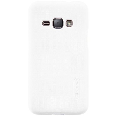 Samsung Galaxy J1 2016 (J120) Nillkin Frosted Shield balts plastmasas apvalks + ekrāna aizsargplēve / Vacins.lv