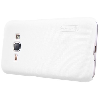 Samsung Galaxy J1 2016 (J120) Nillkin Frosted Shield balts plastmasas apvalks + ekrāna aizsargplēve / Vacins.lv