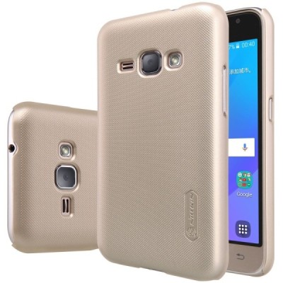 Samsung Galaxy J1 2016 (J120) Nillkin Frosted Shield zelta plastmasas apvalks + ekrāna aizsargplēve / Vacins.lv