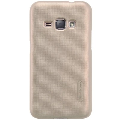 Samsung Galaxy J1 2016 (J120) Nillkin Frosted Shield zelta plastmasas apvalks + ekrāna aizsargplēve / Vacins.lv