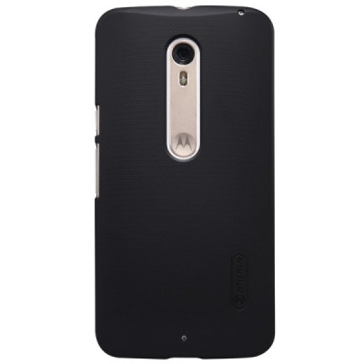 „Nillkin“ Frosted Shield apvalks - melns + ekrāna aizsargplēve (Moto X Style) / Vacins.lv