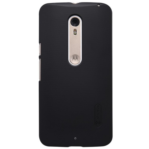 „Nillkin“ Frosted Shield dėklas - juodas + apsauginė ekrano plėvelė (Moto X Style)