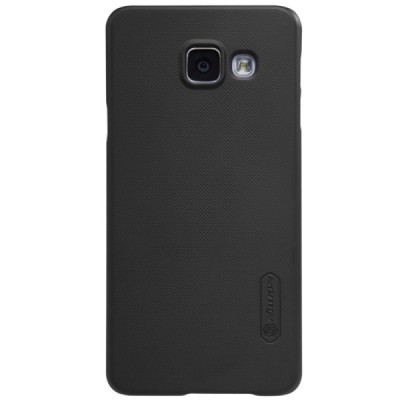 Samsung Galaxy A3 2016 (A310) Nillkin Frosted Shield melns plastmasas apvalks + ekrāna aizsargplēve / Vacins.lv