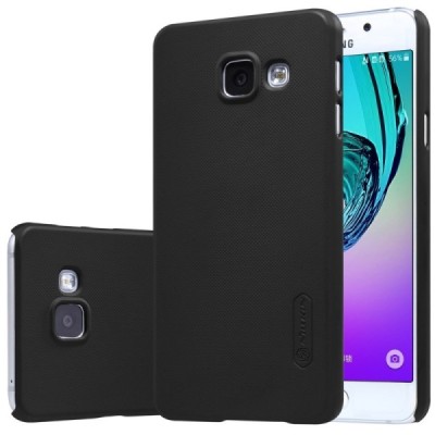 Samsung Galaxy A3 2016 (A310) Nillkin Frosted Shield melns plastmasas apvalks + ekrāna aizsargplēve / Vacins.lv