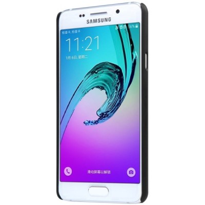 Samsung Galaxy A3 2016 (A310) Nillkin Frosted Shield melns plastmasas apvalks + ekrāna aizsargplēve / Vacins.lv