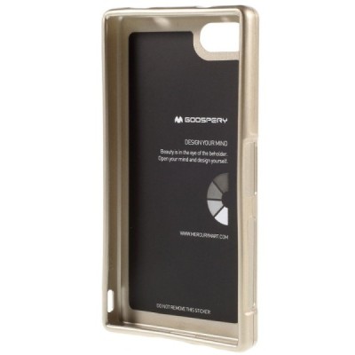 Sony Xperia Z5 Compact auksinis Mercury kieto silikono (TPU) dėklas / Priedai.lt