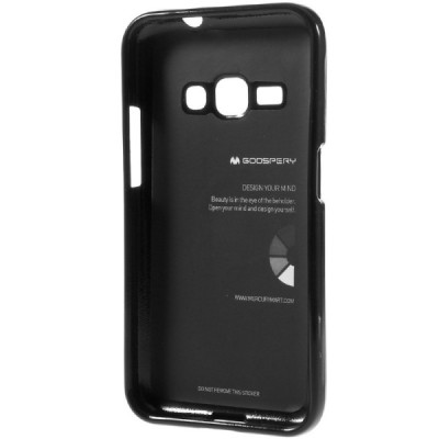 Samsung Galaxy J1 2016 (J120) juodas Mercury kieto silikono (TPU) dėklas / Priedai.lt