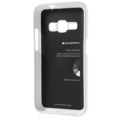 Samsung Galaxy J1 2016 (J120) Mercury balts cieta silikona (TPU) futrālis / Vacins.lv