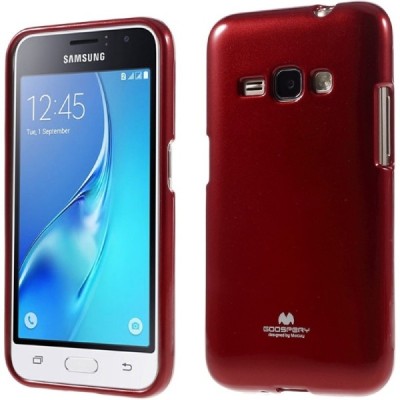 Samsung Galaxy J1 2016 (J120) Mercury sarkans cieta silikona (TPU) futrālis / Vacins.lv