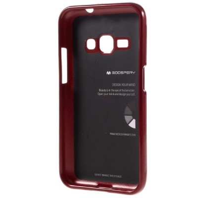 Samsung Galaxy J1 2016 (J120) Mercury sarkans cieta silikona (TPU) futrālis / Vacins.lv