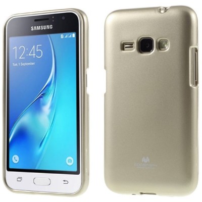 Samsung Galaxy J1 2016 (J120) auksinis Mercury kieto silikono (TPU) dėklas / Priedai.lt