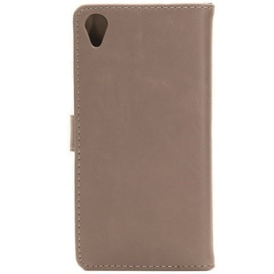 Sony Xperia X (F5121, F5122) atvēramais ādas smilšains retro maciņš (maks) / Vacins.lv
