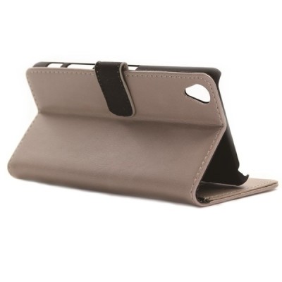 Sony Xperia X (F5121, F5122) atvēramais ādas smilšains retro maciņš (maks) / Vacins.lv