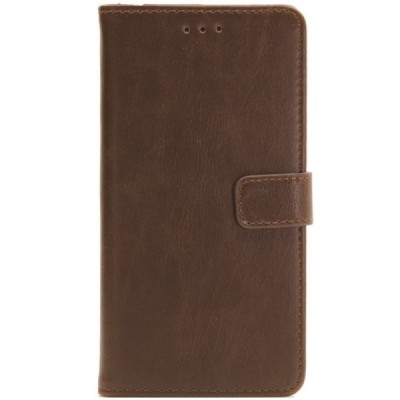 Sony Xperia X (F5121, F5122) atvēramais ādas tumši brūns retro maciņš (maks) / Vacins.lv