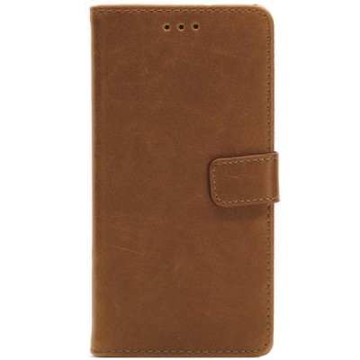 Sony Xperia X (F5121, F5122) atvēramais ādas gaiši brūns retro maciņš (maks) / Vacins.lv