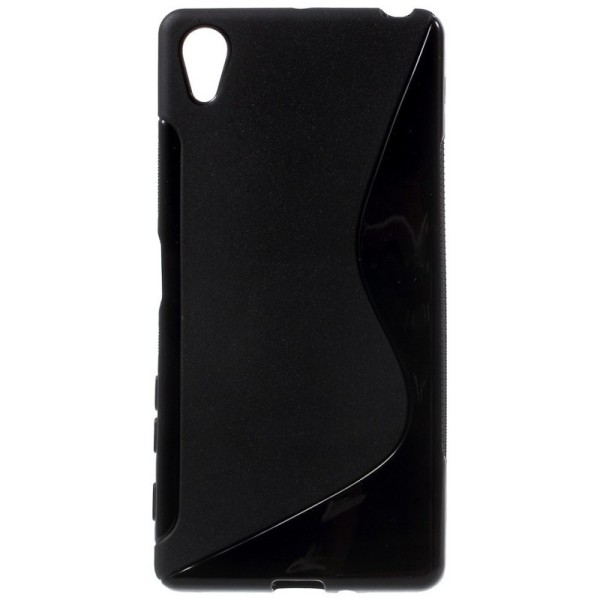 Kieto silikono (TPU) dėklas - juodas (Xperia X)