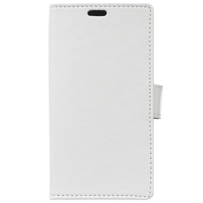 LG K4 (K120E) atvēramais ādas balts maciņš (maks) / Vacins.lv