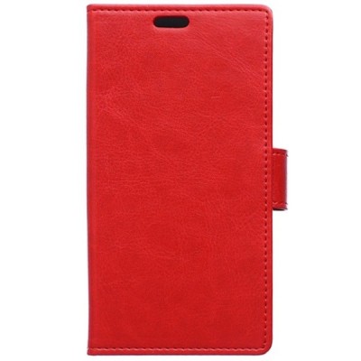 LG K4 (K120E) atvēramais ādas sarkans maciņš (maks) / Vacins.lv