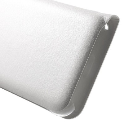 Samsung Galaxy J1 2016 (J120) balts atvēramais Smart Wallet ādas maciņš - maks / Vacins.lv