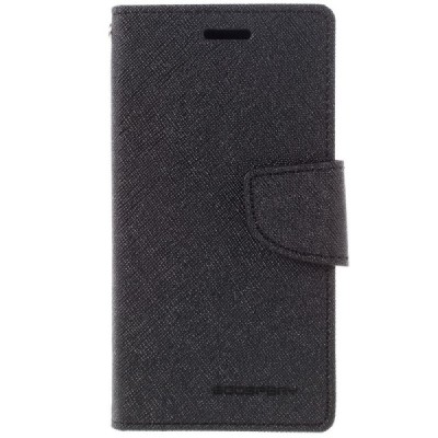 Samsung Galaxy J1 2016 (J120) Mercury atvērams melns maciņš (maks) / Vacins.lv