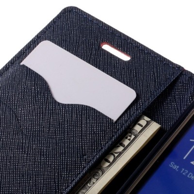 Samsung Galaxy J1 2016 (J120) Mercury atvērams sarkans maciņš (maks) / Vacins.lv