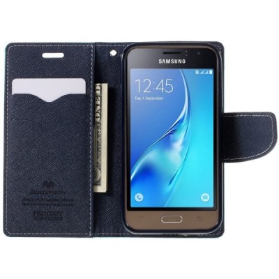 Samsung Galaxy J1 2016 (J120) Mercury atvērams piparmētru maciņš (maks) / Vacins.lv