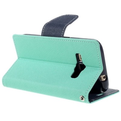 Samsung Galaxy J1 2016 (J120) Mercury atvērams piparmētru maciņš (maks) / Vacins.lv