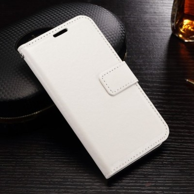 Samsung Galaxy J1 2016 (J120) atvēramais ādas balts maciņš (maks) / Vacins.lv