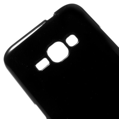 Samsung Galaxy J1 2016 (J120) cieta silikona (TPU) melns apvalks / vacins.lv