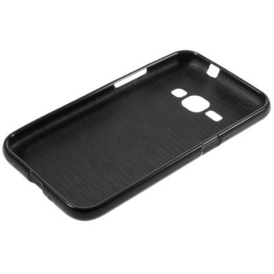 Samsung Galaxy J1 2016 (J120) cieta silikona (TPU) melns apvalks / vacins.lv