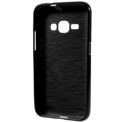 Samsung Galaxy J1 2016 (J120) cieta silikona (TPU) melns apvalks / vacins.lv