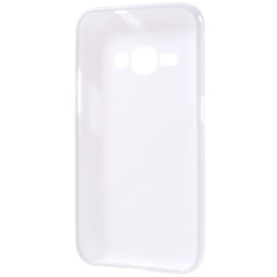 Samsung Galaxy J1 2016 (J120) cieta silikona (TPU) balts apvalks / vacins.lv