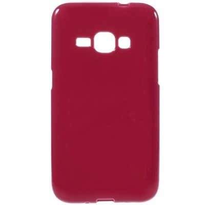 Samsung Galaxy J1 2016 (J120) cieta silikona (TPU) sarkans apvalks / vacins.lv