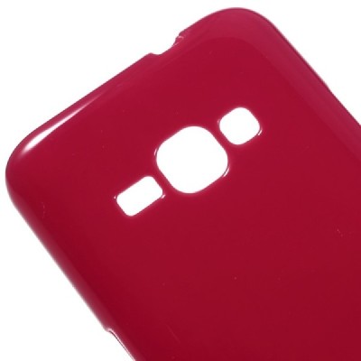 Samsung Galaxy J1 2016 (J120) cieta silikona (TPU) sarkans apvalks / vacins.lv