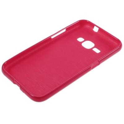 Samsung Galaxy J1 2016 (J120) cieta silikona (TPU) sarkans apvalks / vacins.lv