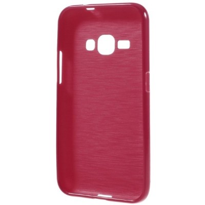 Samsung Galaxy J1 2016 (J120) cieta silikona (TPU) sarkans apvalks / vacins.lv