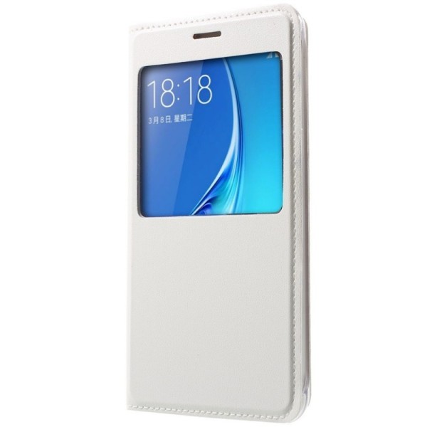 Atvēramais maciņš ar lodziņu - balts (Galaxy J5 2016)